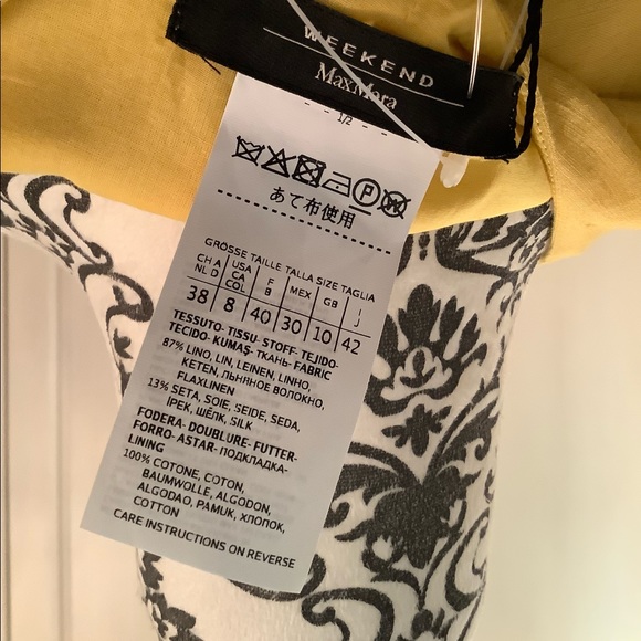 NWT Max Mara Weekend Yellow Wrap Dress, Size 8 - Picture 6 of 6